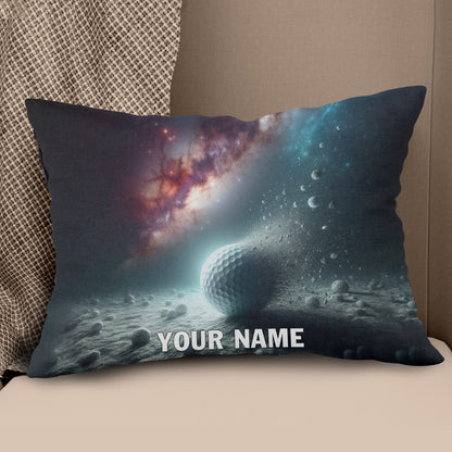 Golf Balls In Space Custom Golf Throw Pillow Personalized Golf Gifts LDT1155