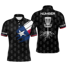 Load image into Gallery viewer, Mens Disc Golf Shirt Texas Flag Basket Tree Customized Patriotic Disc Golf Shirts For Men LDT1482