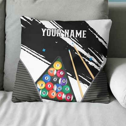 Personalized 3D Billiard Balls Pillow Custom 8 Ball Pillow Billiard Gift VHM0864