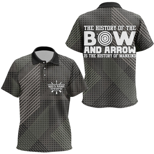 Personalized History Of Bow And Arrow Archery Polo Shirts For Kids, Custom Arrows Archery Jerseys VHM0765
