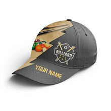 Load image into Gallery viewer, Personalized Name 3D Billiard Cap Hats, Custom 8 Ball Pool Billiards Hat For Men And Women VHM0282