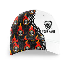 Load image into Gallery viewer, Personalized 8 Ball Pool Flaming Pattern Billiard Hats Cap, Custom Billiards Hat, Billiards Gifts VHM0529