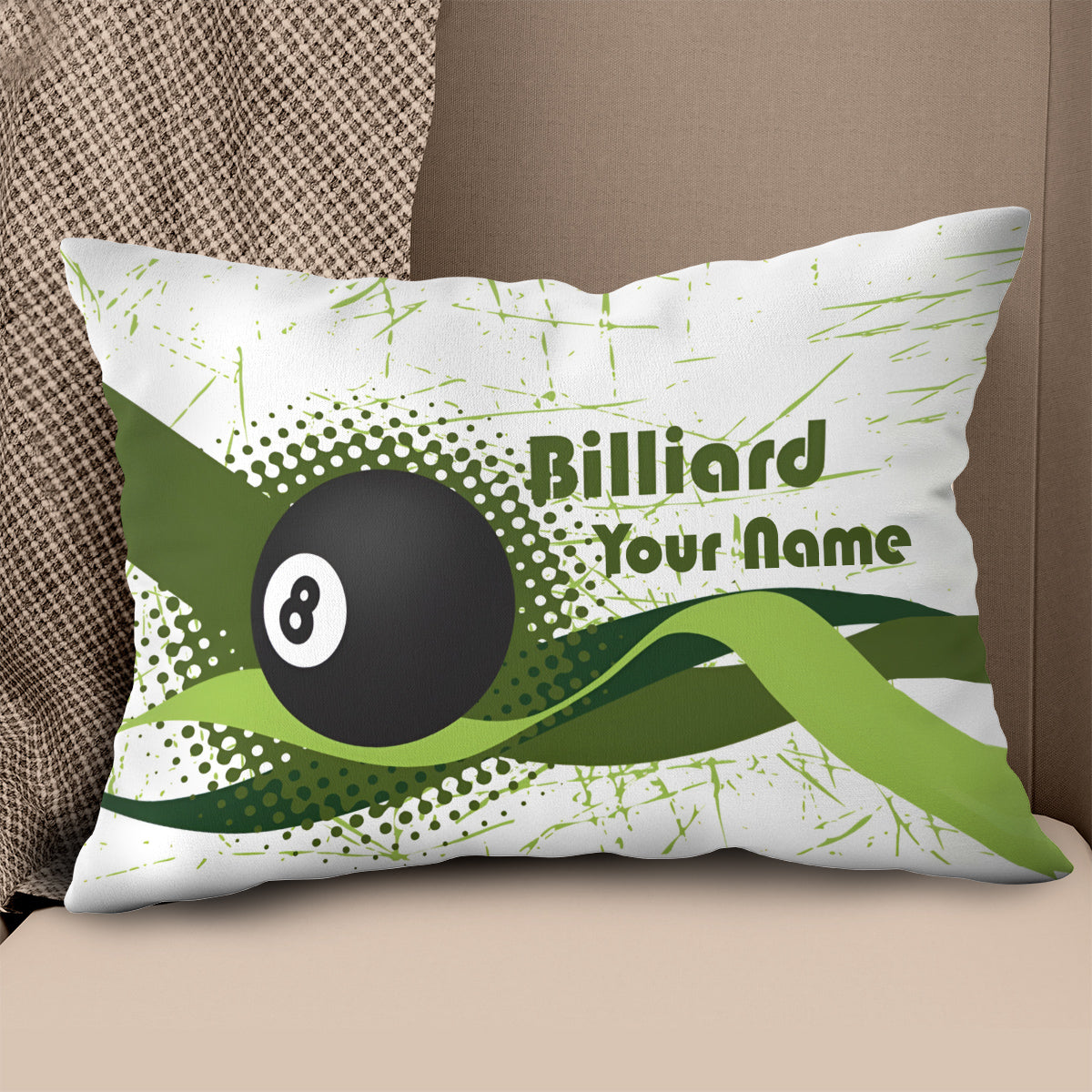 Personalized Green 8 Ball Billiards Pillow Custom Gifts For Pool Players VHM0852