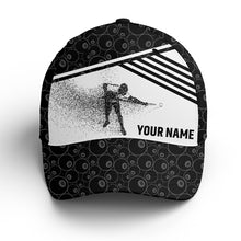 Load image into Gallery viewer, 8 Ball Pattern Pool Custom Billiard Hats Black For Billiards Players, Personalized Top Hat Billiards VHM0354
