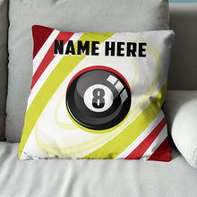 Load image into Gallery viewer, Personalized Red Green 8 Ball Billiard Pillow Custom Best Billiard Gifts VHM0928