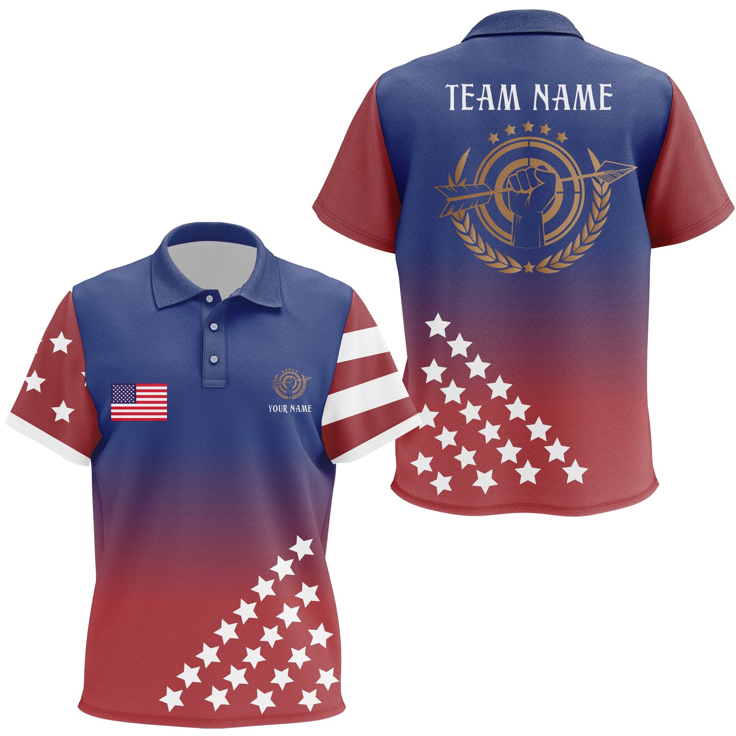 Personalized American Archery Jerseys Polo Shirts For Kid Custom Team Name US Archery Clothing  TDM0527