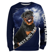 Load image into Gallery viewer, Rottweiler Best Dog Dad Custom 3D All Over Print Shirts For Dog Father, Personalized Gifts For Dog Lovers TDM0032