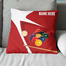 Load image into Gallery viewer, Customized Red Billiard Balls Pillows, Pillow Gifts For Billiard Lovers TDM0844