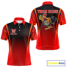 Load image into Gallery viewer, Funny Rooster Darts Shirt With Pocket Option For Men Custom Darts Jersey TDM5151
