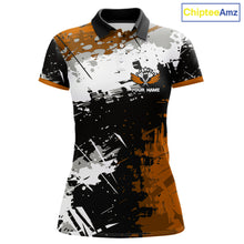 Load image into Gallery viewer, Custom Orange Grunge Dart Shirt With Pocket Option For Women, Dart Team Jersey TDM5889