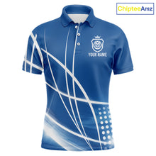 Load image into Gallery viewer, Blue Darts Jersey For Men Custom Light Streaks Darts Tournament Team Shirt Polo &amp; Quarter Zip TDM6026