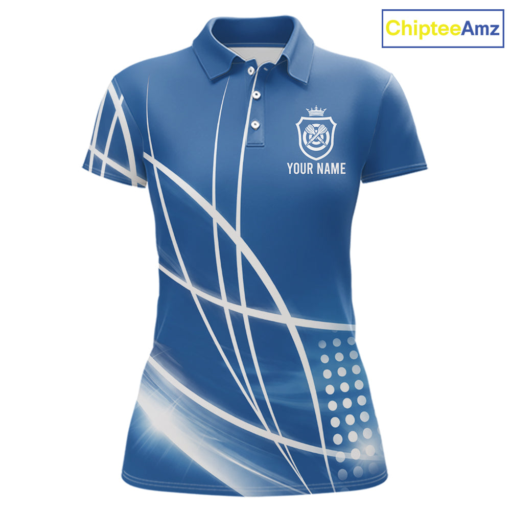 Blue Darts Jersey For Women Custom Light Streaks Darts Tournament Team Shirt Polo & Quarter Zip TDM6026