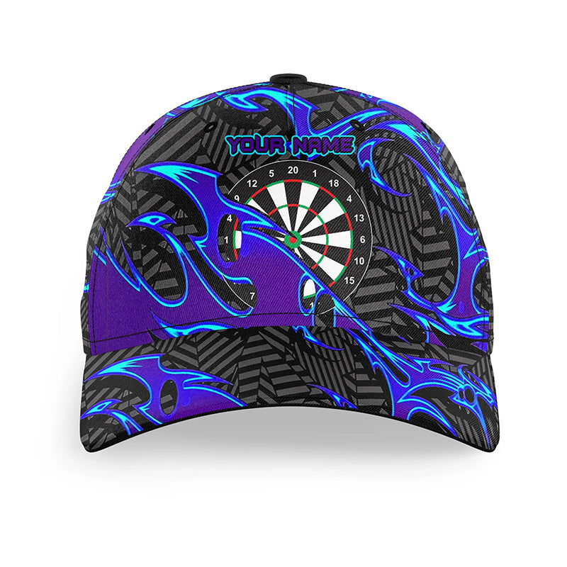 Black Purple Blue Dartboards Darts Hats Gifts For Dart Player Custom Name 3D Baseball Darts Caps TDM3528