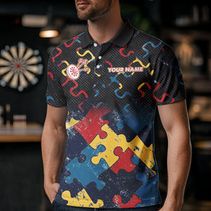 Funny Colorful Pattern Dart Shirt With Pocket Option Custom Men Dart Jersey TDM3695