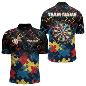 Funny Colorful Pattern Dart Shirt With Pocket Option Custom Men Dart Jersey TDM3695
