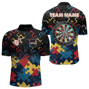 Funny Colorful Pattern Dart Shirt With Pocket Option Custom Men Dart Jersey TDM3695