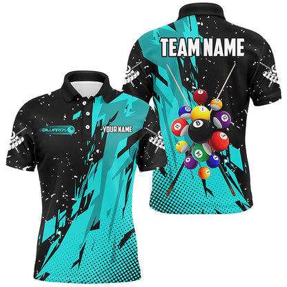 Custom Multi-Color Grunge Billiard Balls Shirts For Men, Team League Billiard Jersey Attire TDM1595