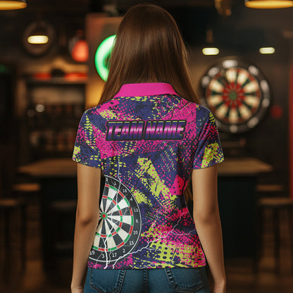 Grunge Colorful Lightning Darts Shirts For Women Custom Funny Dart Jersey TDM3543