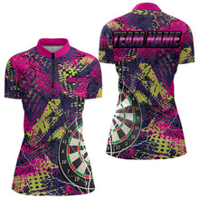 Load image into Gallery viewer, Grunge Colorful Lightning Darts Shirts For Women Custom Funny Dart Jersey TDM3543
