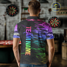 Load image into Gallery viewer, Custom Rainbow Smoke Darts Shirt For Men, Darts Team Jersey Pocket Option TDM3886
