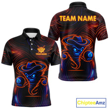 Load image into Gallery viewer, Funny Neon Tornado 8 Ball Billiard Shirt For Men Custom Pool Team Jersey Polo &amp; 1/4 Zip TDM5445
