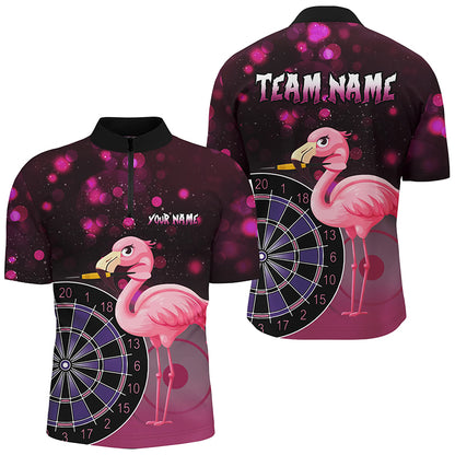 Personalized Pink Darts Flamingo Custom Darts Shirts For Men, Funny Darts Apparel, Best Darts Gift TDM2209