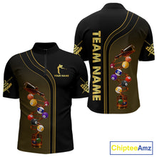 Load image into Gallery viewer, Funny DNA Wine Billiard Shirt For Men Custom Pool Team Shirts, Billiard Jersey Polo &amp; Zip |Yellow TDM5193