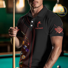 Load image into Gallery viewer, Funny DNA Wine Billiard Shirt For Men Custom Pool Team Shirts, Billiard Jersey Polo &amp; 1/4 Zip|Red TDM5194