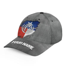 Load image into Gallery viewer, Personalized Grunge Texas Flag Archery Hats, Custom Name Patriotic Archery Caps Hats For Archer TDM0720