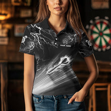 Load image into Gallery viewer, White And Black 3D Thunder Lightning Custom Cobra Snake Women Dart Shirt Jersey Best Dart Team Shirt TDM3721