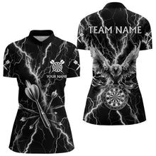 Load image into Gallery viewer, Personalized Black White Darts Arrow Thunder Lightning Dart Shirt For Women Custom Eagle Dart Jerseys TDM3730