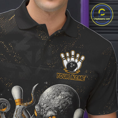 Personalized Funny Octopus Bowling Jersey For Men Custom Bowling Team Shirts Polo & Quarter Zip TDM6518