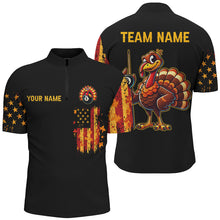 Load image into Gallery viewer, Funny Turkey Autumn US Flag Men Darts Shirts Custom Patriotic Thanksgiving Shirts For Darts Lover TDM2754