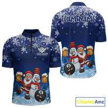 Load image into Gallery viewer, Funny Santa And Beer 8 Ball Billiard Shirts For Men Custom Christmas Gifts For Pool Players TDM5222