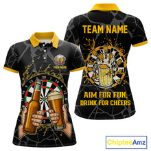 Load image into Gallery viewer, Funny Darts And Beer Aim For Fun Drink For Cheer Custom Women Darts Shirts, Drinking Darts Jerseys TDM4380