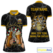 Load image into Gallery viewer, Funny Darts And Beer Aim For Fun Drink For Cheer Custom Women Darts Shirts, Drinking Darts Jerseys TDM4380
