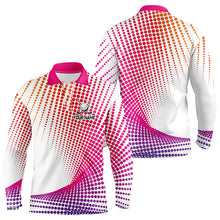 Load image into Gallery viewer, Personalized Pink Geometric Men Golf Shirt Short Sleeve Polo Shirts Men Golf Tops, Golfing Gifts TDM3257