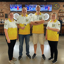 Load image into Gallery viewer, Personalized Yellow Funny Beer Darts Shirt For Men Custom Darts Jersey Team Polo &amp; 1/4 Zip TDM5508