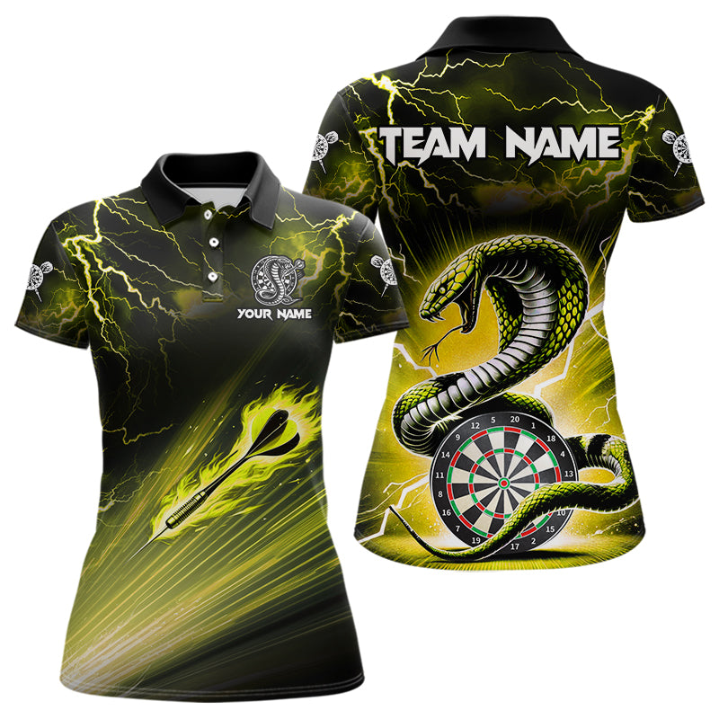 Thunder Lightning Custom Cobra Snake Yellow Women Dart Shirts Best Dart Jerseys Dart Team Shirts TDM3605