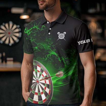 Custom Green Lightning Eagle Dart Shirt For Men, Dart Jersey Pocket Option TDM3763