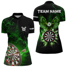 Load image into Gallery viewer, Custom Green Lightning Eagle Dart Shirt For Women, Dart Jersey Pocket Option TDM3763
