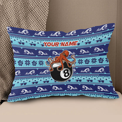Personalized Pillows Funny Ball 8 Wave Pattern, Billiard Throw Pillows TDM0783
