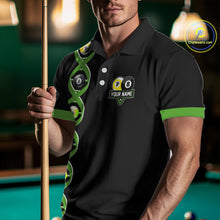 Load image into Gallery viewer, DNA Billiard 8 Ball &amp; 9 Ball Shirts For Men Custom Funny Pool Jerseys Team Polo &amp; 1/4 Zip |Green TDM5520