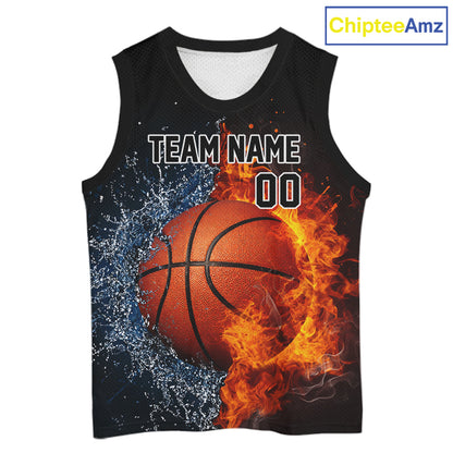 Personalized Lightning Water And Fire Basketball Jersey Custom Name, Number Basketball Team Shirt TDM5794