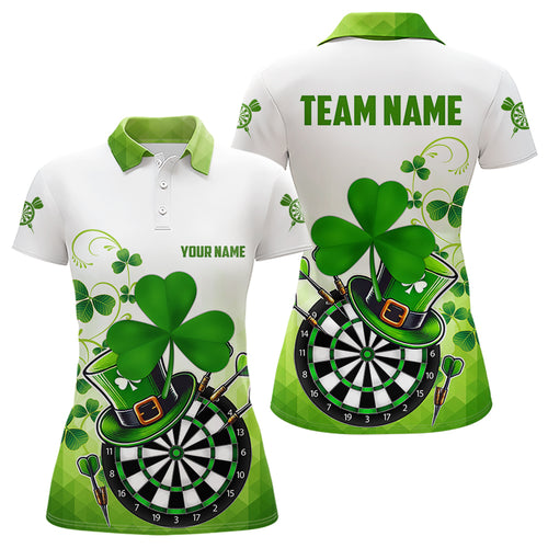 Green Luckiest Shamrock 3D Dartboard Women Dart Shirts Custom St Patrick Day Dart Shirts Team Jerseys TDM3625