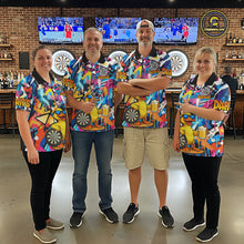 Load image into Gallery viewer, Funny Duck Colorful Graffiti Darts Shirt For Women Custom Darts Team Jersey Polo &amp; 1/4 Zip TDM6396