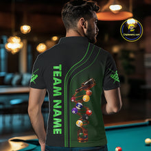 Load image into Gallery viewer, Funny DNA Wine Billiard Shirt For Men Custom Pool Team Shirts, Billiard Jersey Polo &amp; Zip |Green TDM5283