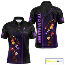 Load image into Gallery viewer, Funny DNA Wine Billiard Shirt For Men Custom Pool Team Shirts, Billiard Jersey Polo &amp; Zip |Purple TDM5284