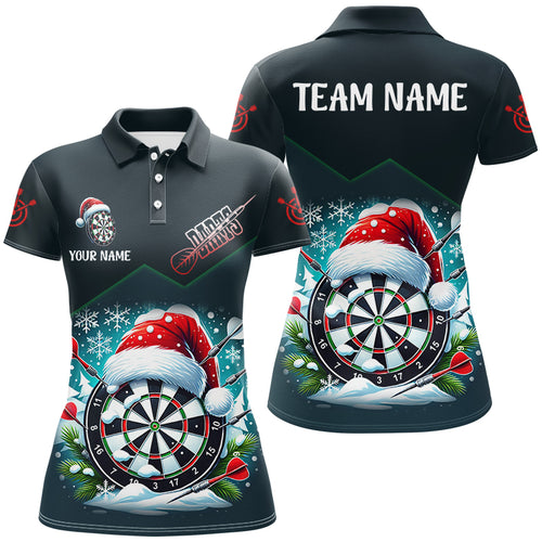 Funny Dart Board Santa Custom Dart Shirts For Women, Christmas Dart Gifts Dart Team Jerseys TDM2833