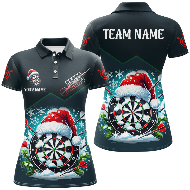 Funny Dart Board Santa Custom Dart Shirts For Women, Christmas Dart Gifts Dart Team Jerseys TDM2833